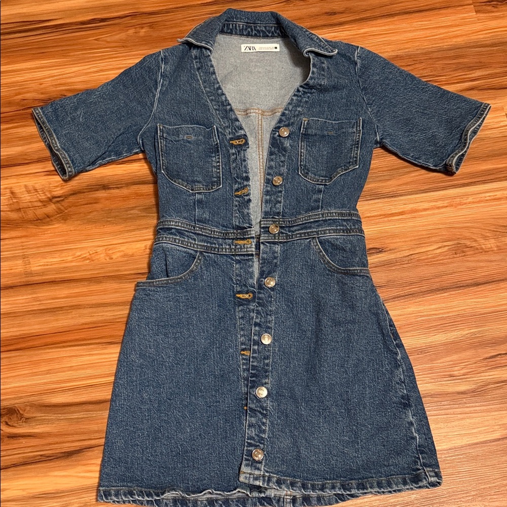 Zara Blue Denim Kids Dress